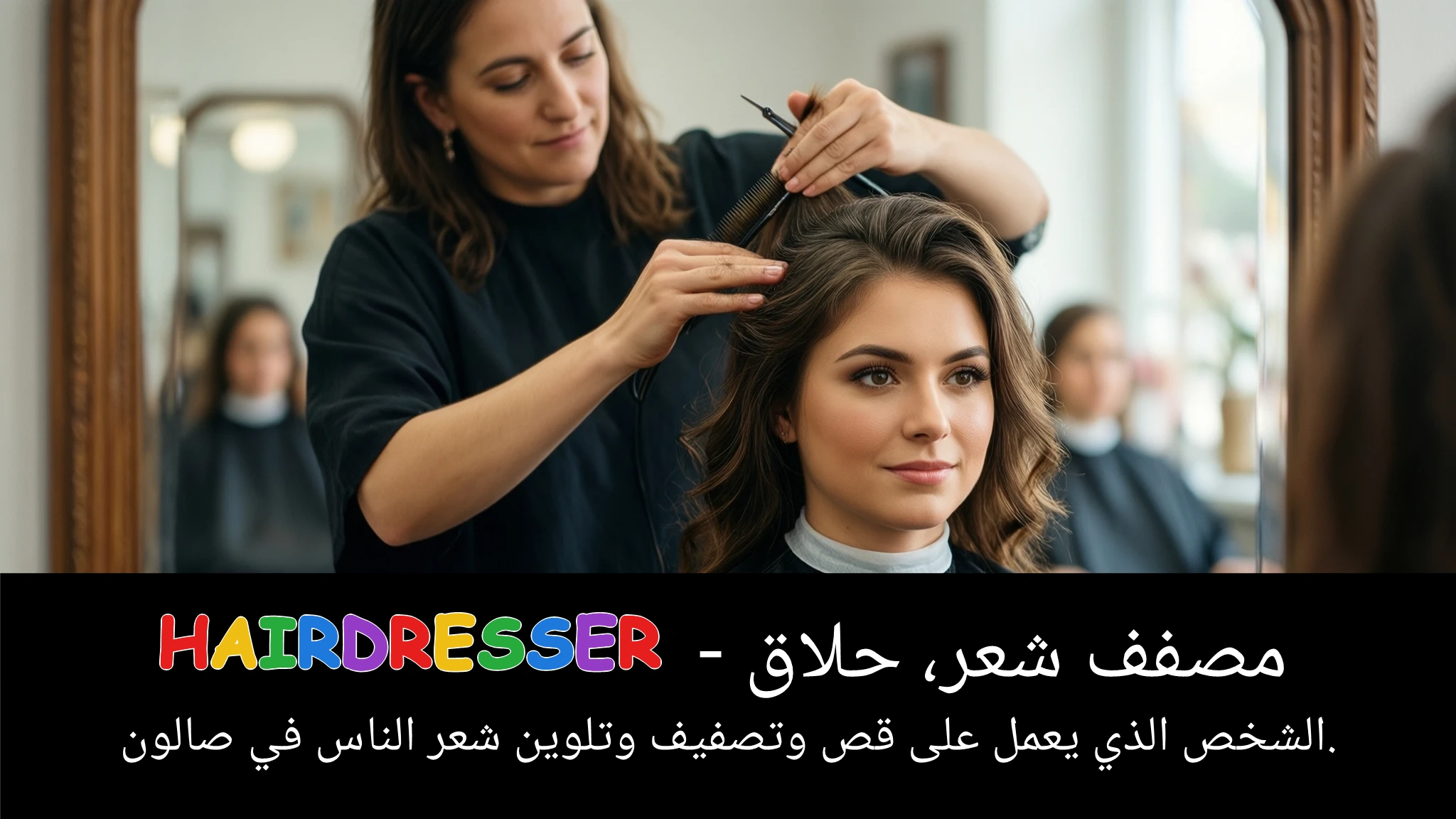 Arabic Illustration for hairdresser